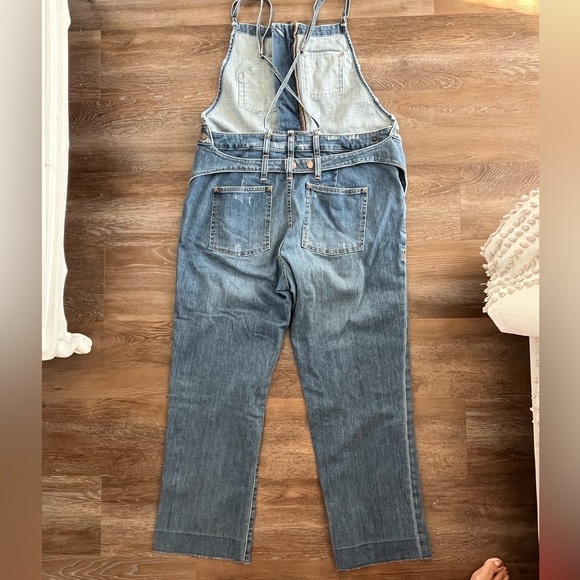 True Religion Overalls Zipper Front Relaxed Fit Thin adjustable Straps Size XL - Picture 3 of 13